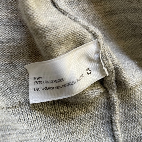 GAP Gray WOOL OPEN Front MACHINE WASH Long Sleeve S SMALL Cardigan Sweater - Picture 5 of 6